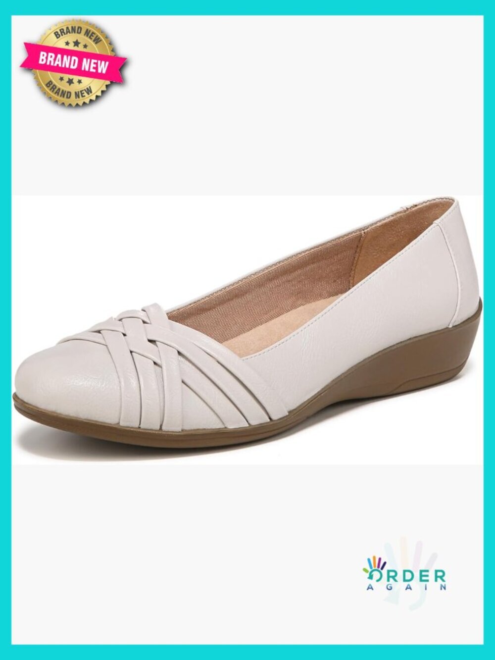 LifeStride Incredible Flat with Soft System Comfort Technology Faux Leather